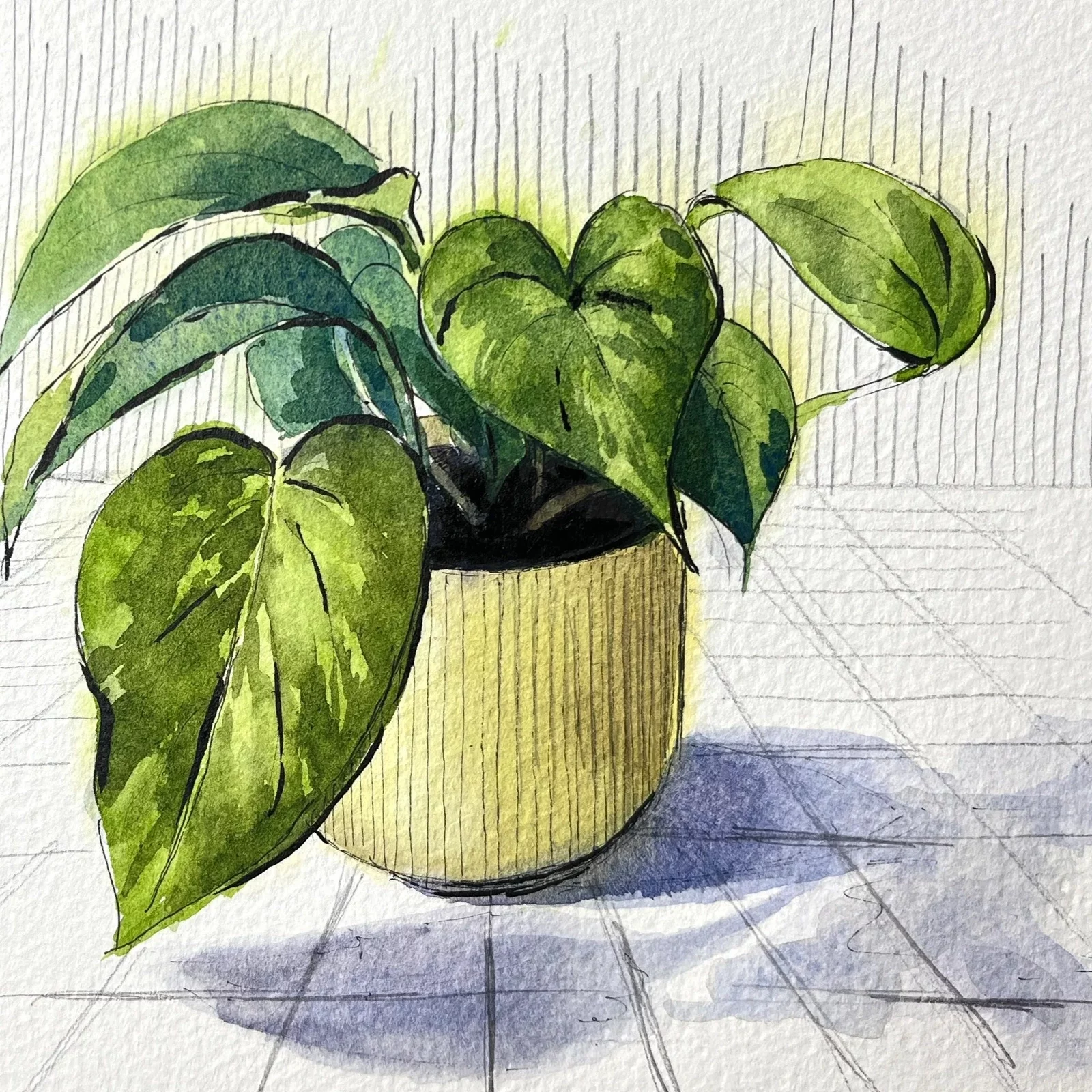 Urban sketching and depth through live guided practice